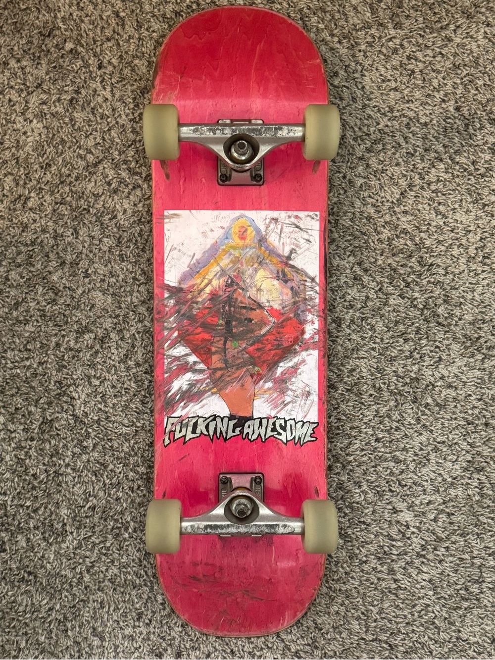 F*cking Awesome Complete Skateboard Independent Trucks Spitfire Wheels 31.5 x 8.